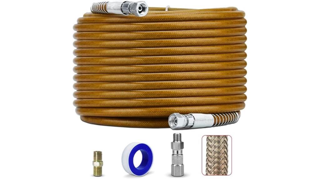 100 foot brass braided hose