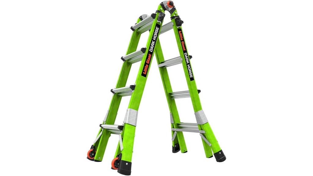 17 foot fiberglass multi position ladder