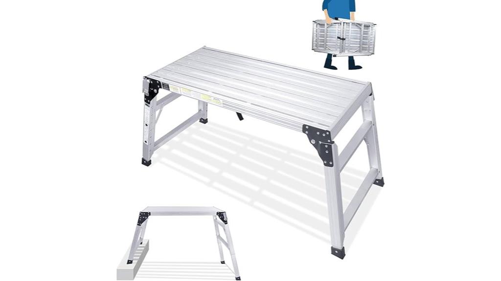 adjustable aluminum step ladder