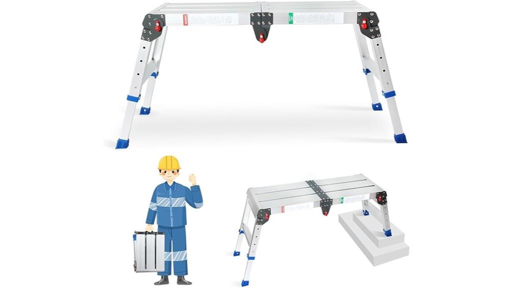 adjustable aluminum work platform