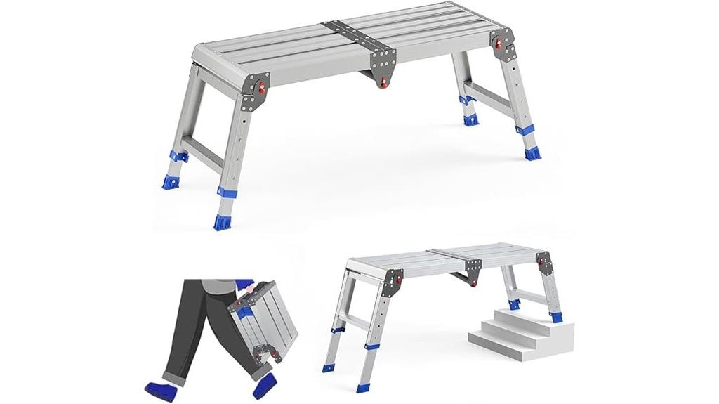 adjustable folding aluminum platform