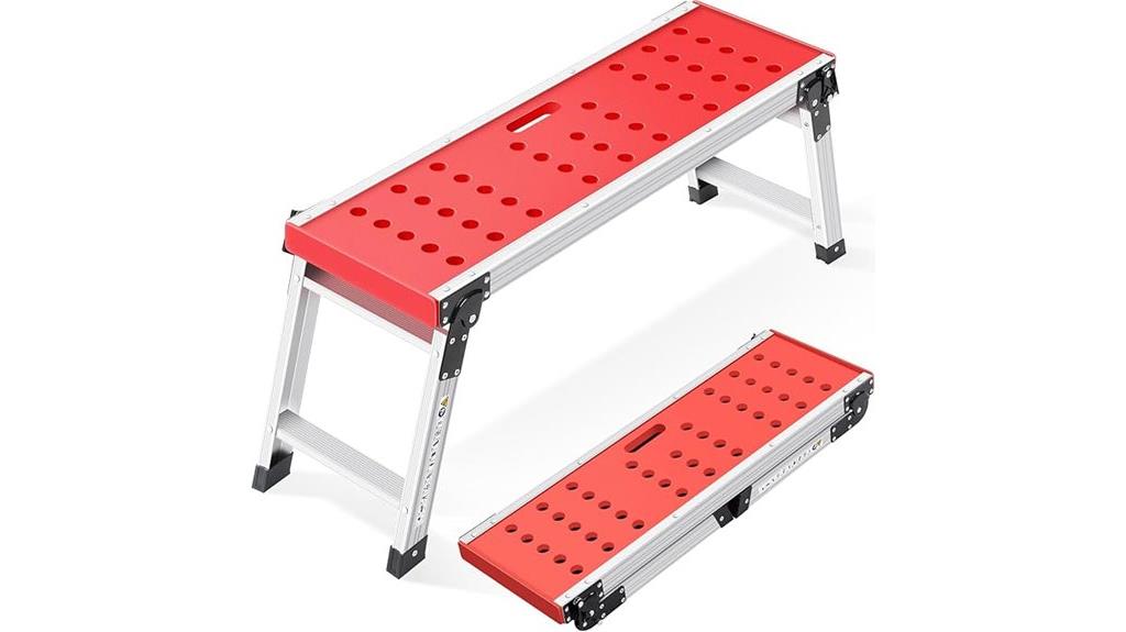adjustable folding step ladder