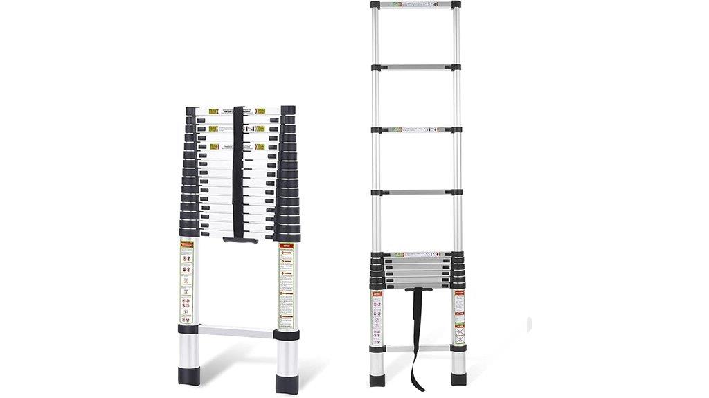 aluminum telescoping extension ladder