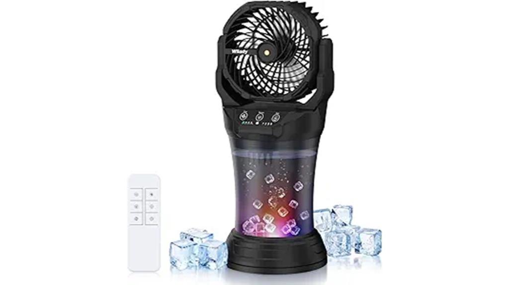 battery operated misting fan
