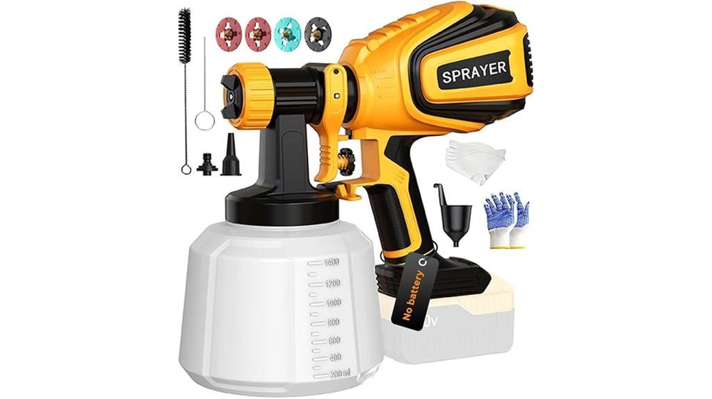 battery powered cordless paint sprayer