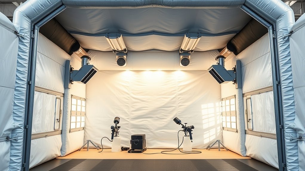 choosing suitable inflatable spray booth