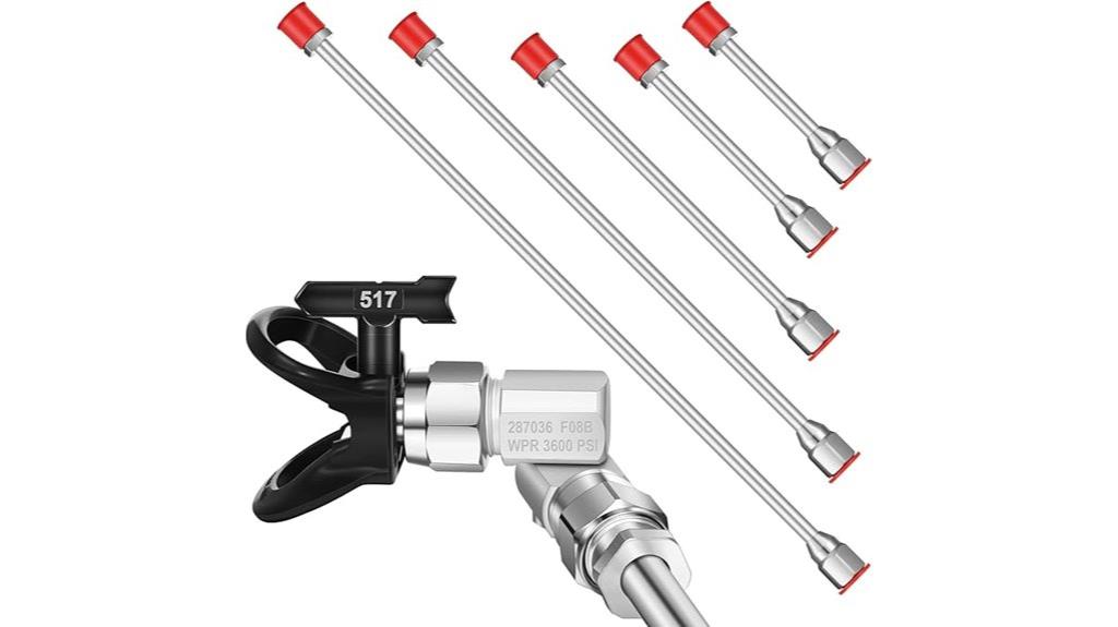 eight piece spray gun extensions