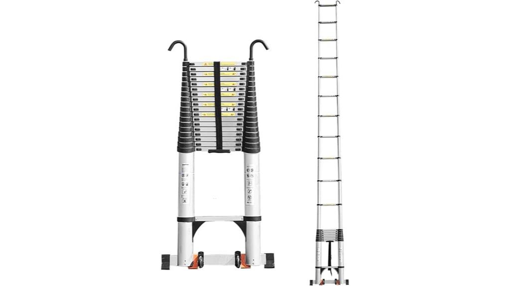 extendable 27 9 ft aluminum ladder