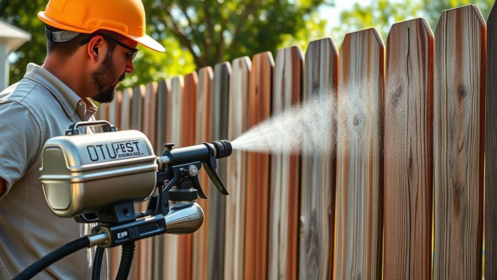 fence stain sprayer considerations