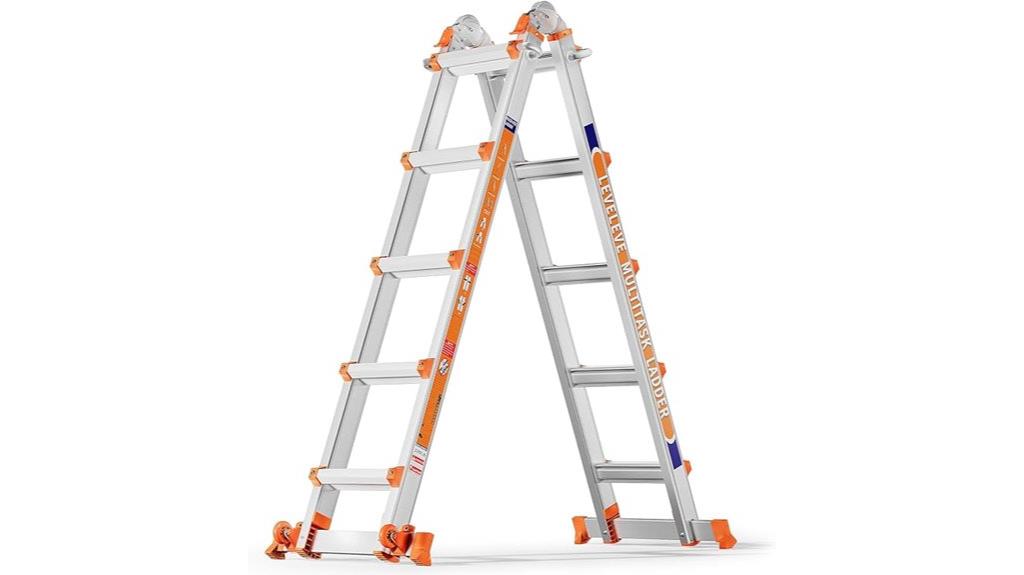 five step ladder with wheels