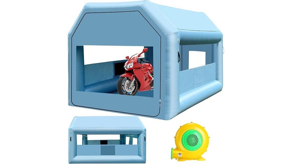 inflatable paint booth system