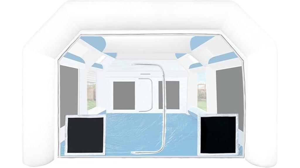 inflatable spray booth filters