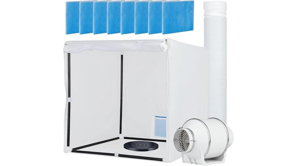 large 30x30x30 inch spray booth