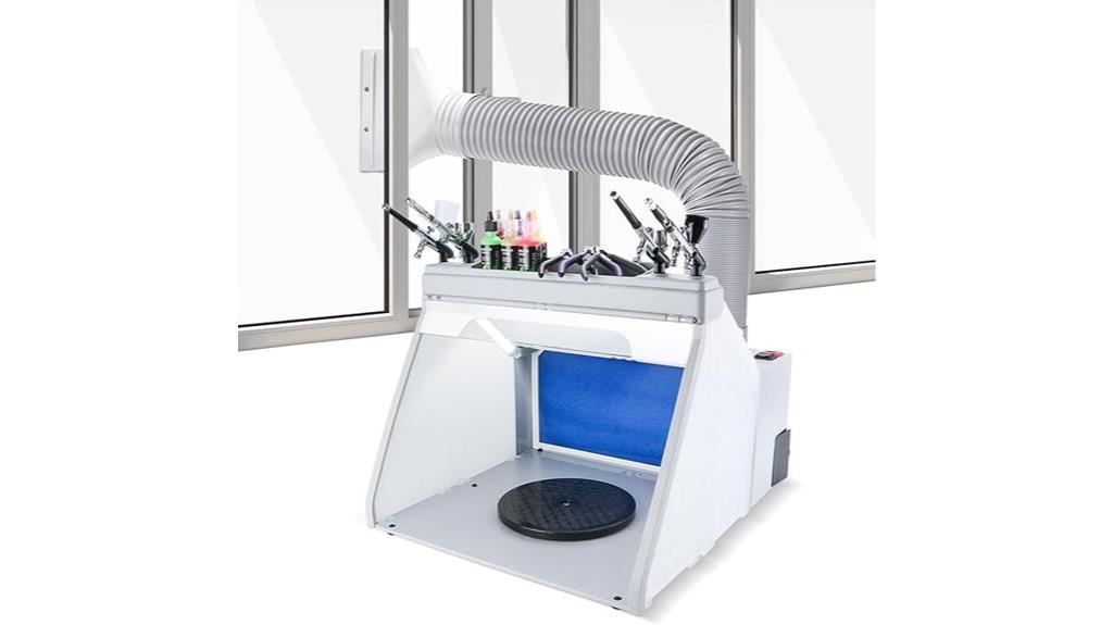 led lit spray booth