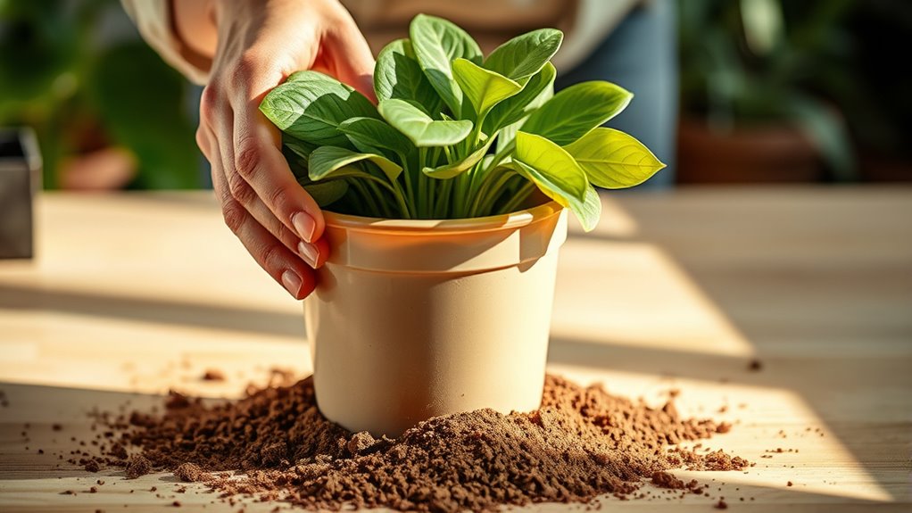 mess free plant repotting tips