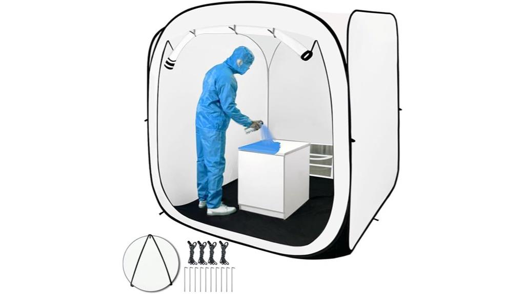 portable 6x6x6 ft paint booth