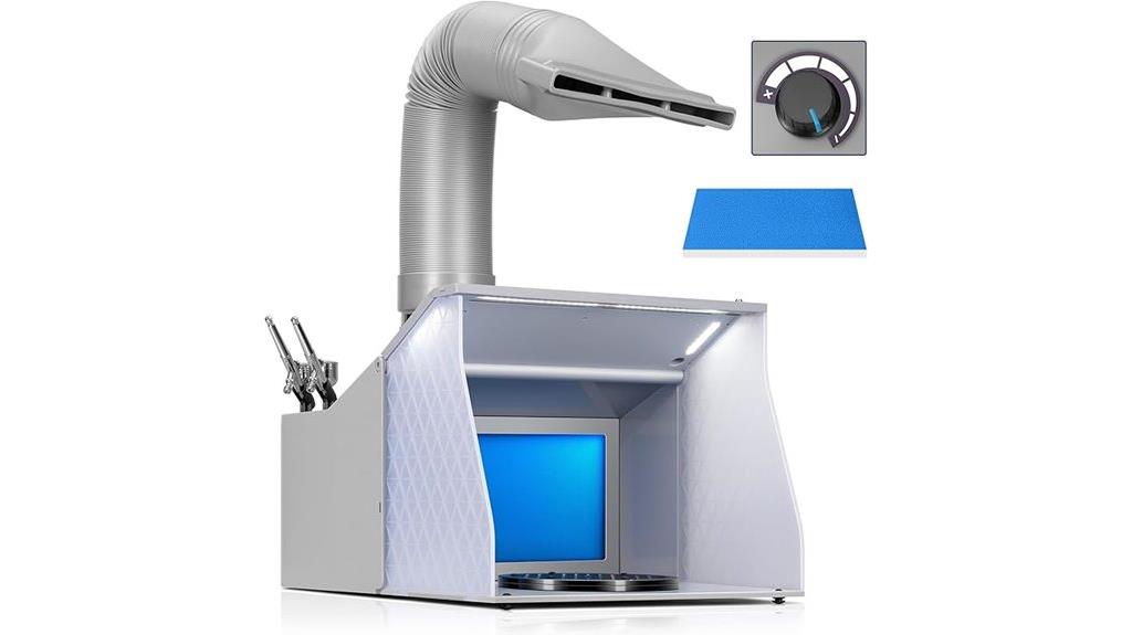 portable dual fan spray booth