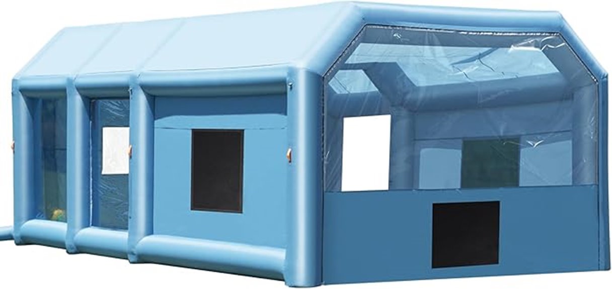 portable inflatable paint booth
