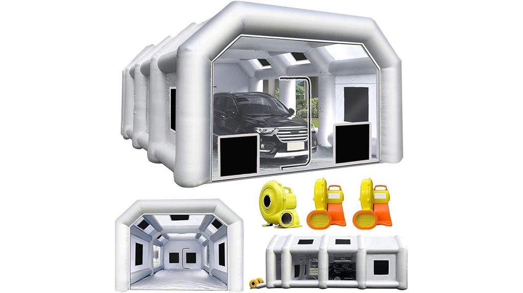 portable inflatable painting enclosure