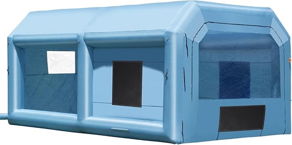 portable medium vehicle paint booth