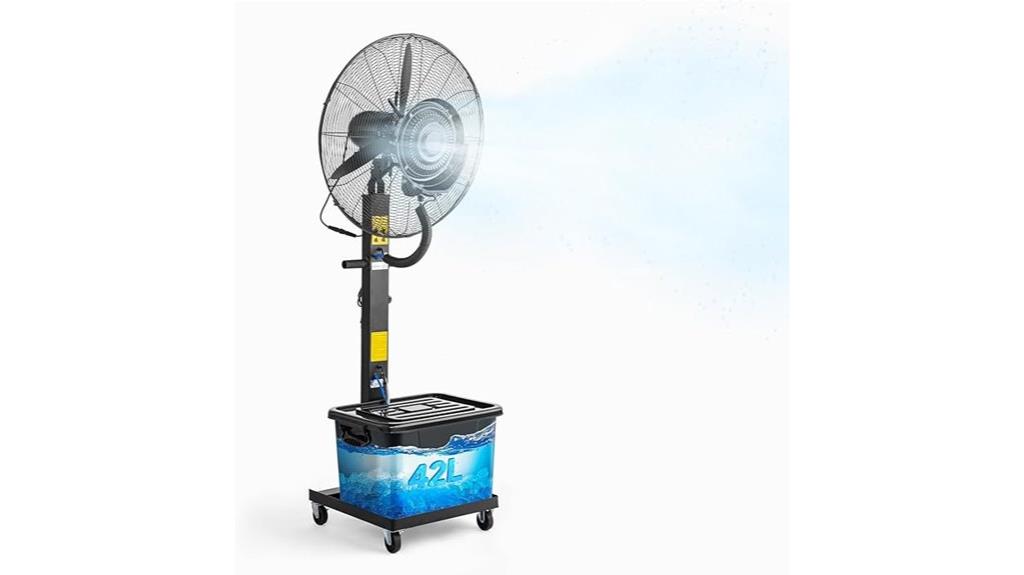 powerful misting fan with water tank