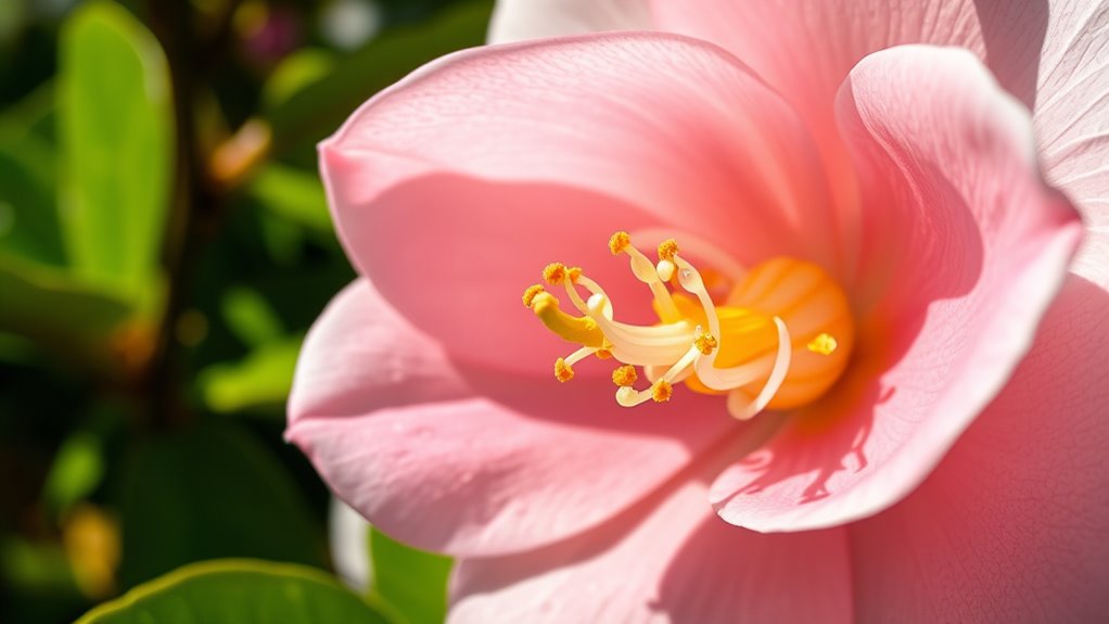 rare summer camellia bloom