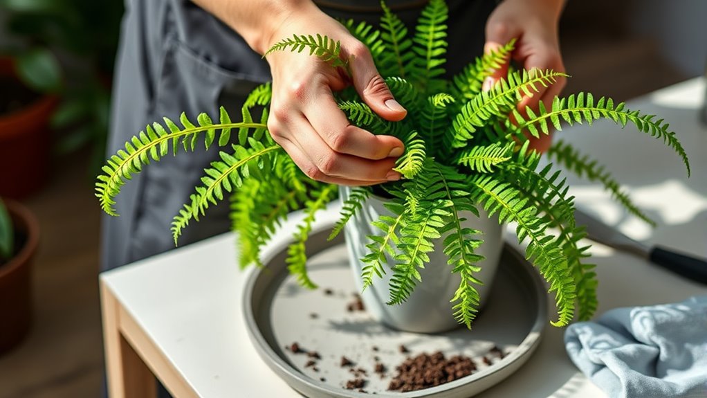 slip potting minimizes mess