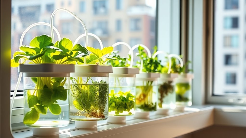 small window ledge hydroponics
