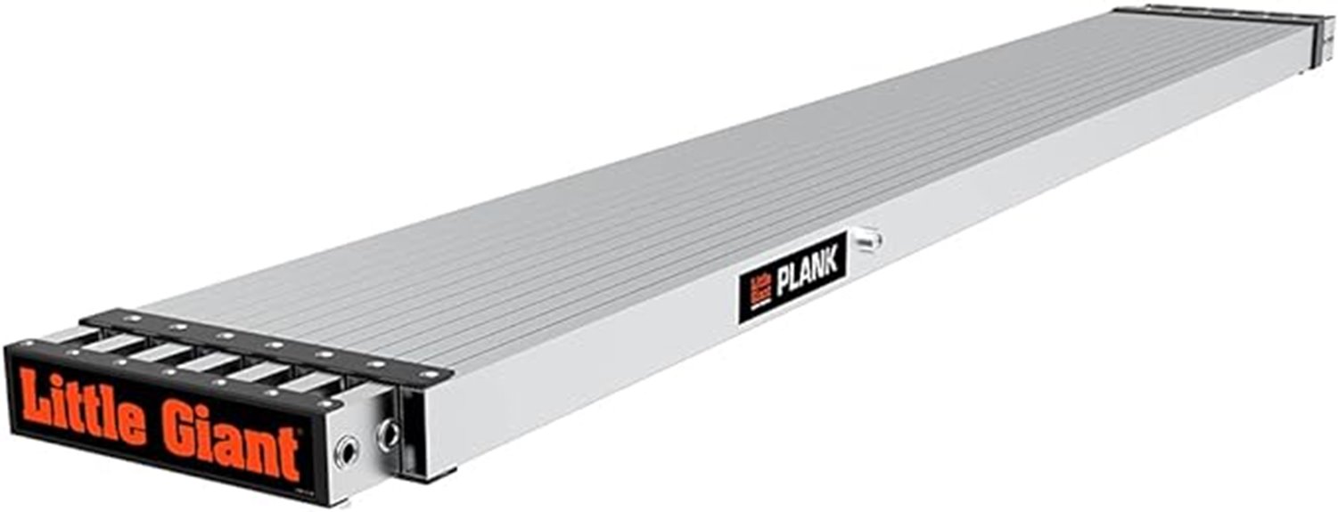 telescoping ladder with plank