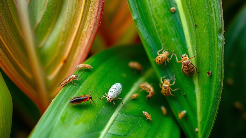 tiny slender pests damage foliage