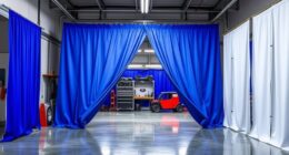 top spray booth curtain systems