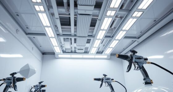 top spray booth lighting