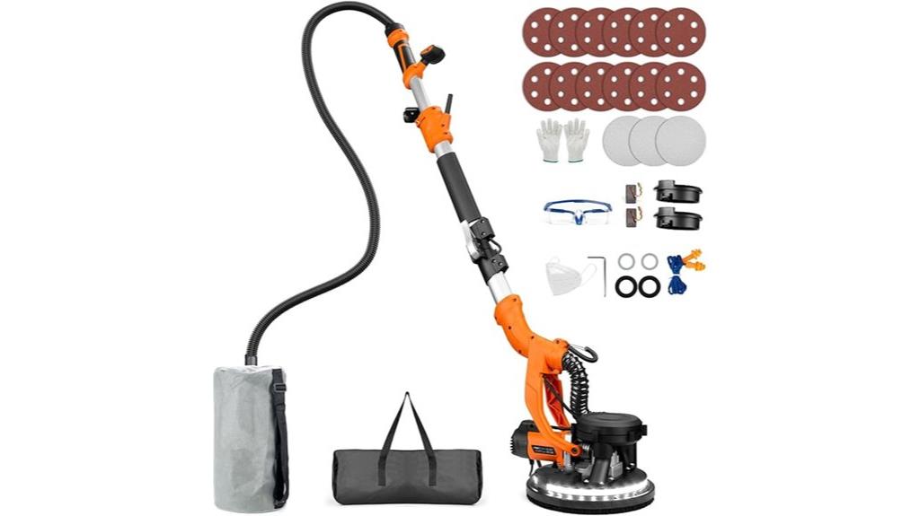 vacuum connected extendable sander