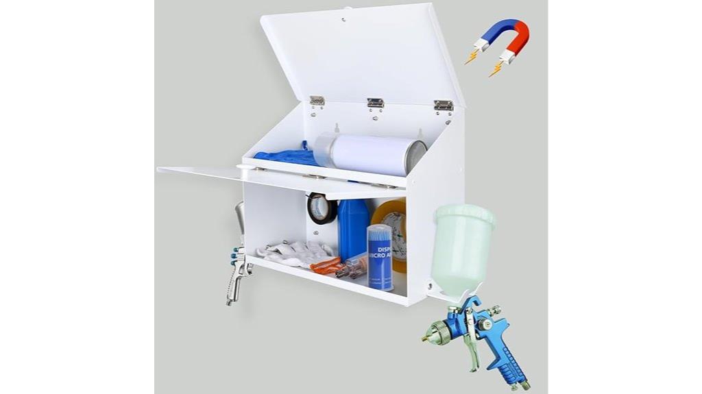 white dual compartment spray booth