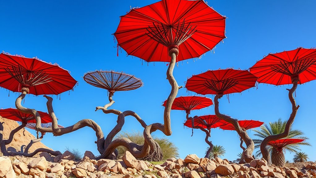 wind shaped resilient umbrellas