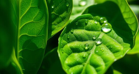 chlorophyll absorbs green light