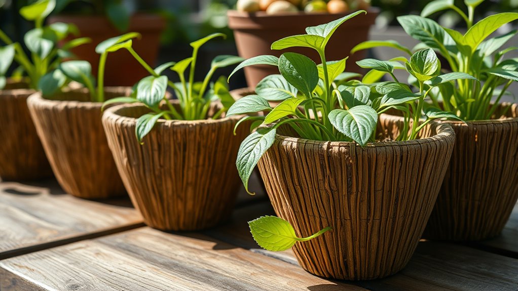 eco friendly self watering planters