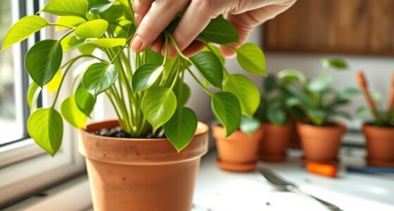 indoor plant repotting tips