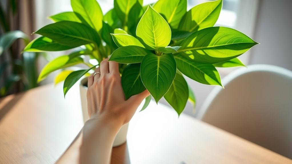 rotate plants for healthy growth