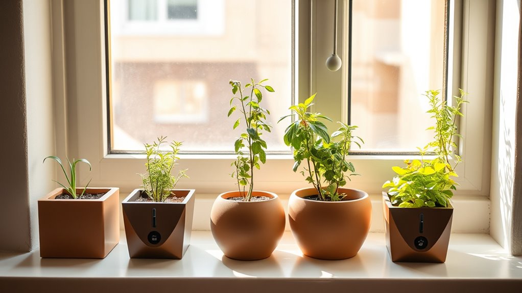 small apartment self watering pots