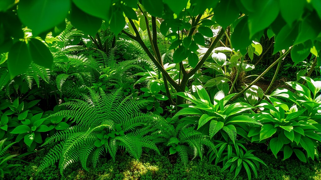 thriving shade tolerant plants