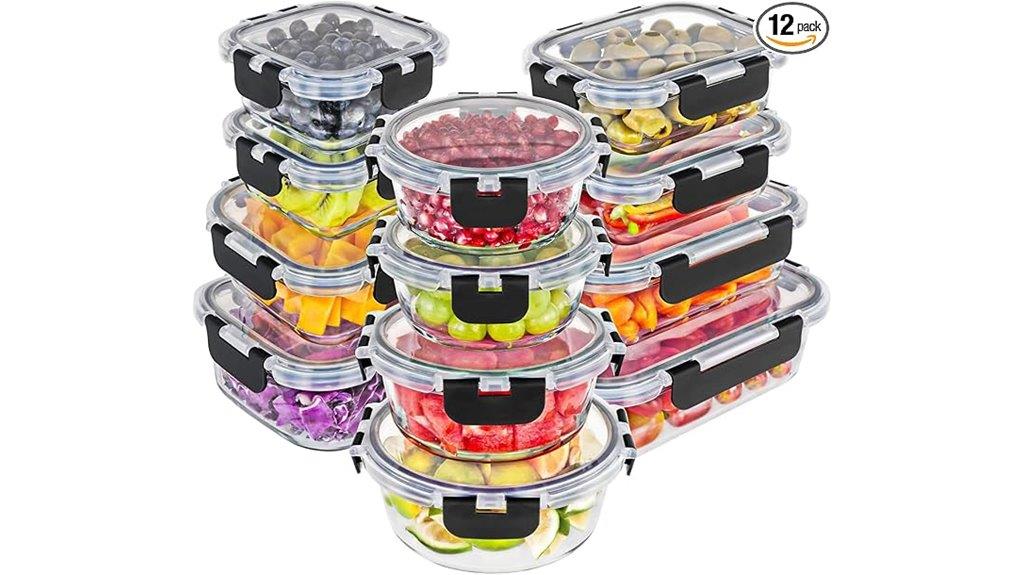 24 piece food container set
