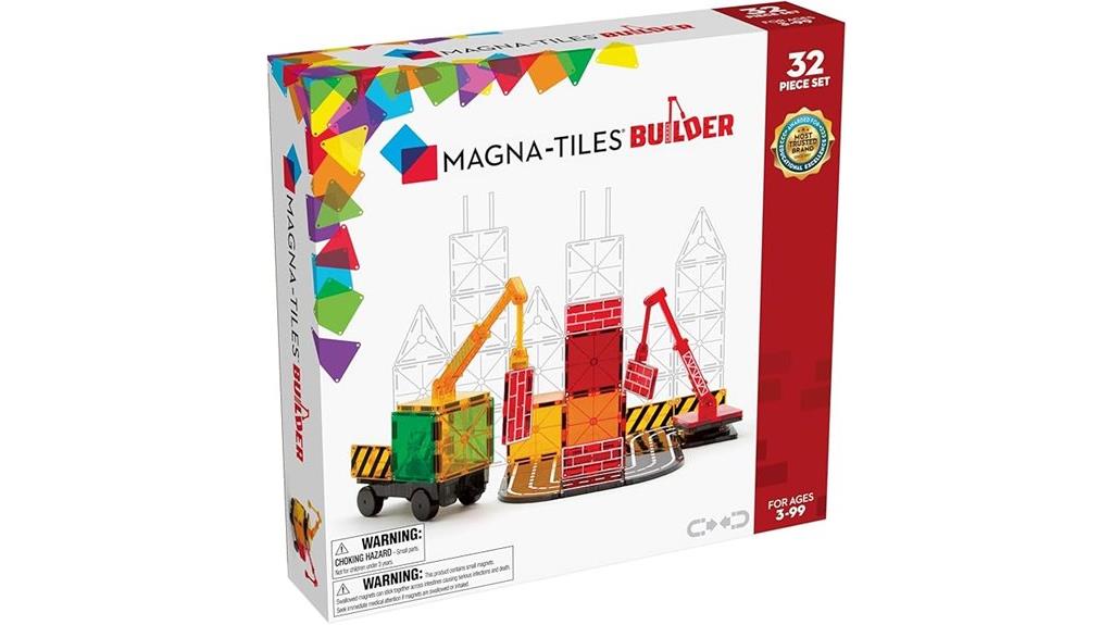 magnetic building tile set