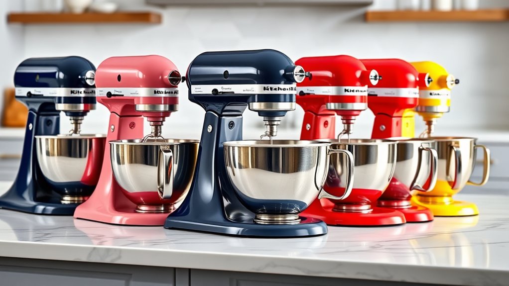 top kitchenaid mixer colors