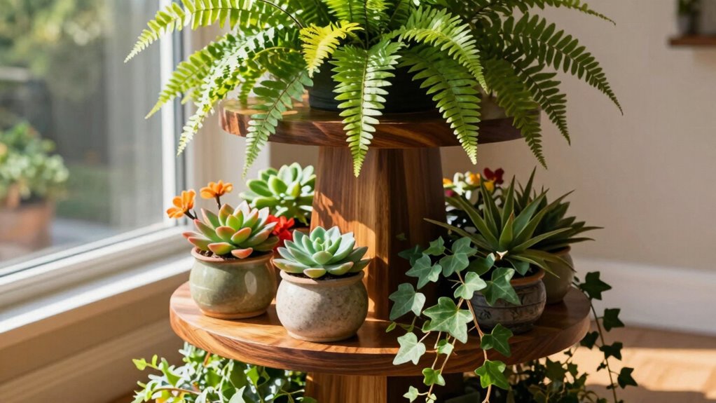 elevated multi layer plant arrangement