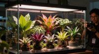 illuminated rare plant displays