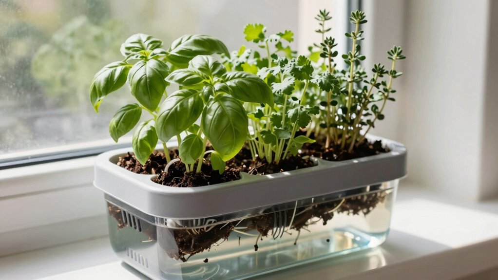indoor herb watering method