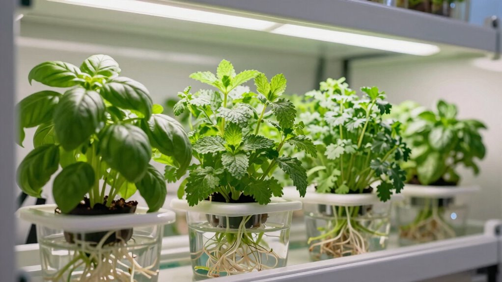 indoor hydroponic herb cultivation