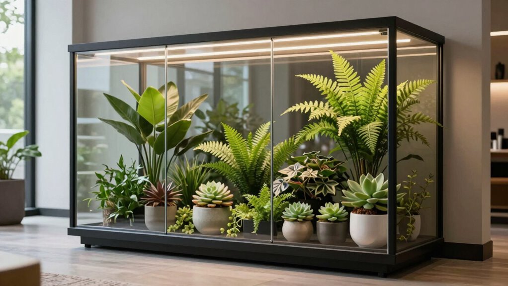 indoor plant display cases