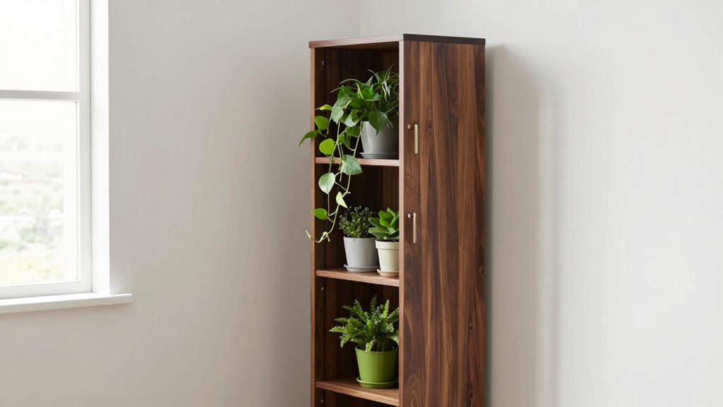 narrow plant cabinet options